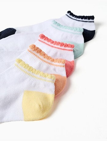 5 pares de calcetines tobilleros con cañas onduladas