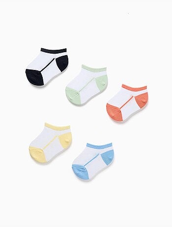 5 pares de calcetines tobilleros con detalles a contraste