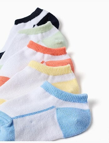 5 pares de calcetines tobilleros con detalles a contraste
