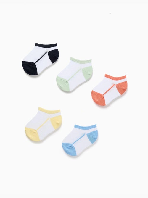 5 pares de calcetines tobilleros con detalles a contraste - Kiabi