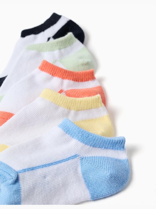 5 pares de calcetines tobilleros con detalles a contraste - Kiabi