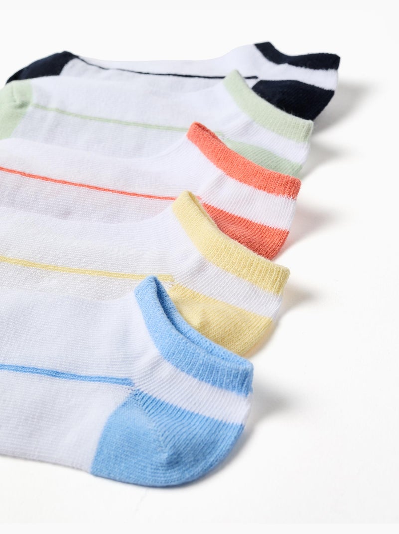 5 pares de calcetines tobilleros con detalles a contraste Multicolor - Kiabi