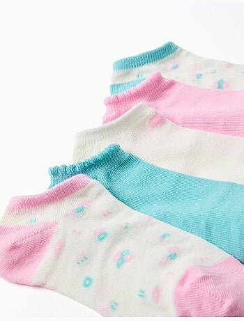5 pares de calcetines tobilleros lisos/florales
