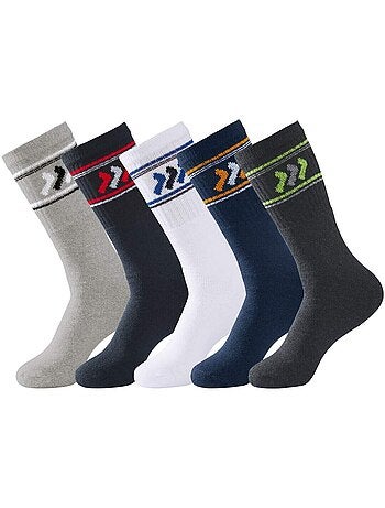 5x calcetines sport con forro de rizo y puño de canalé 1x1