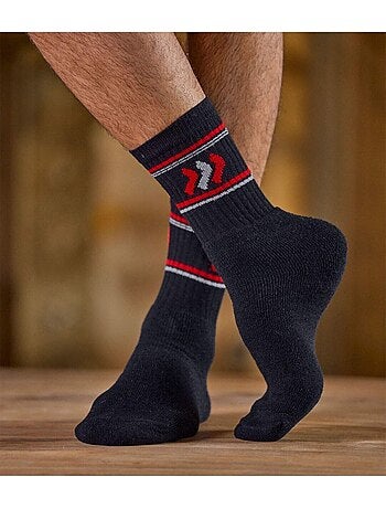 5x calcetines sport con forro de rizo y puño de canalé 1x1
