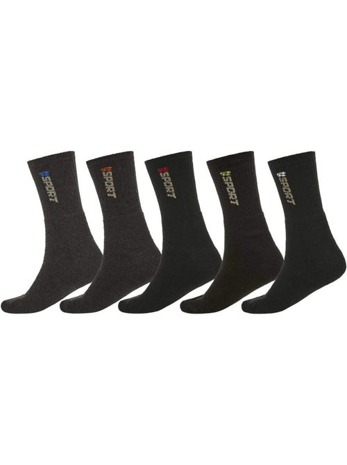 5x calcetines sport con suela interior de rizo y motivo jacquard - Kiabi 5x calcetines sport con suela interior de rizo y motivo jacquard - Kiabi