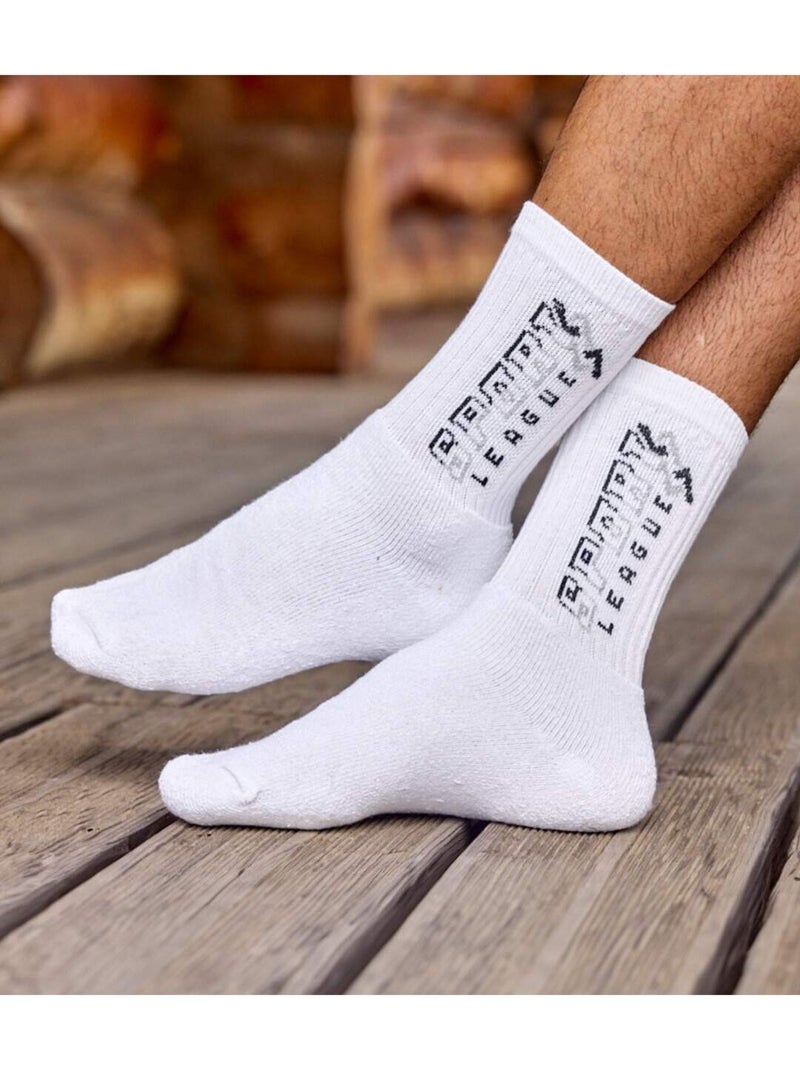 5x calcetines sport mi-altos con planta de rizo Blanco Gris Negro - Kiabi