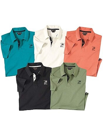 5x polos de algodón de manga corta sportwear