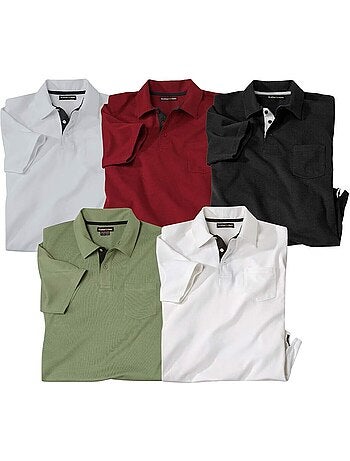 5x polos de algodón de manga corta sportwear