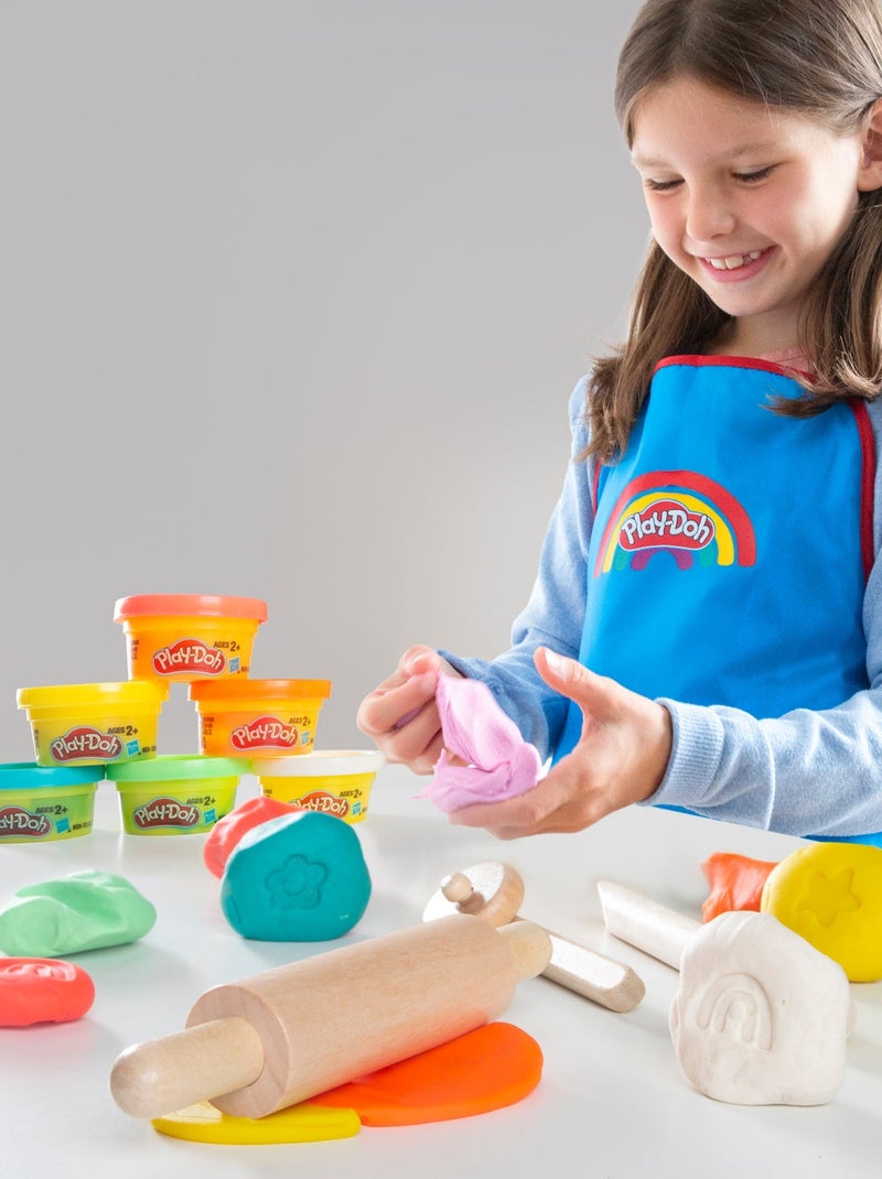 6 botes de plastilina + delantal impermeable y accesorios 'roba x Play-Doh' N/D - Kiabi