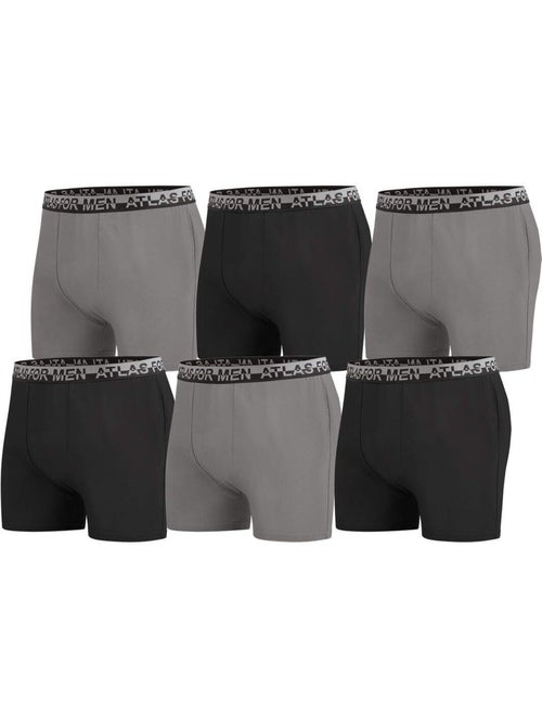 6x bóxers stretch lisos de algodón - Kiabi