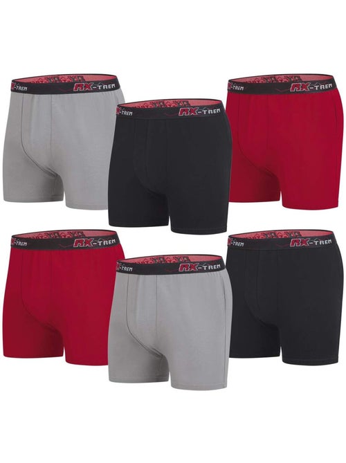 6x bóxers stretch lisos de algodón rx-trem - Kiabi