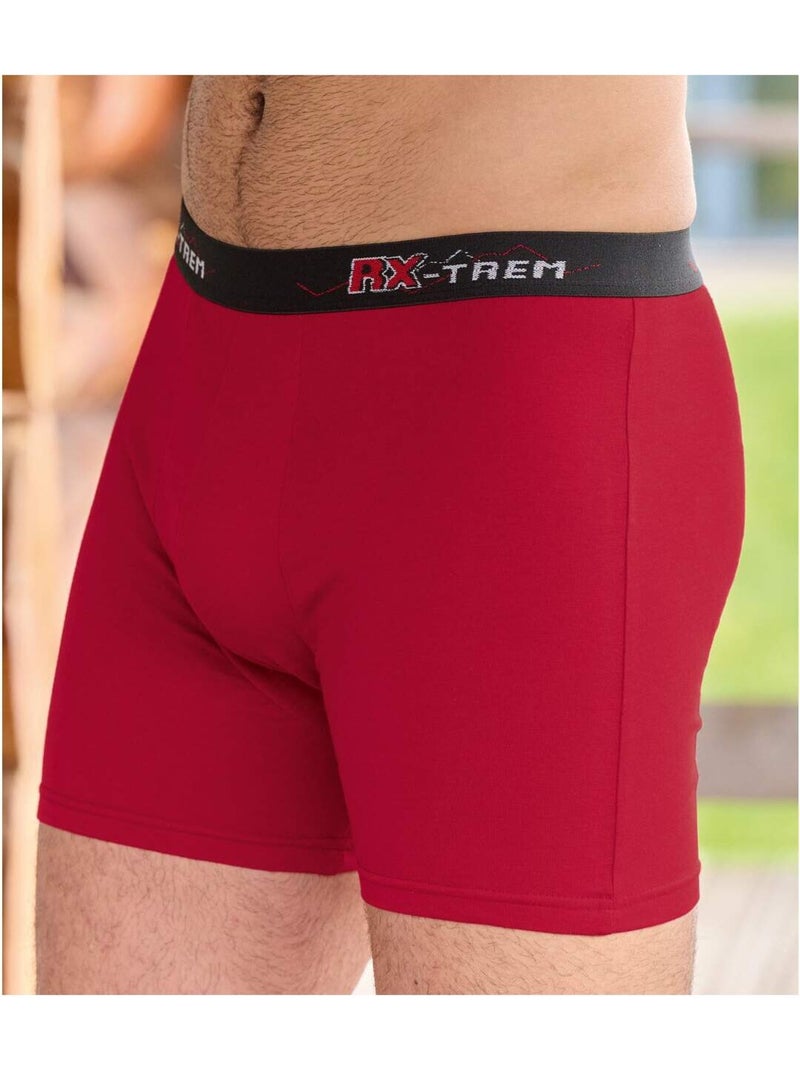 6x bóxers stretch lisos de algodón rx-trem Gris burdeos Negro - Kiabi