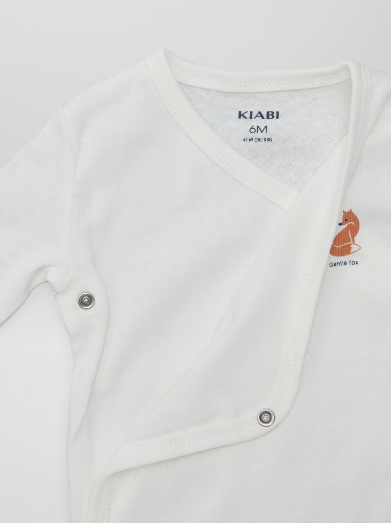 7 bodies cruzados + bolsa de almacenamiento BLANCO - Kiabi