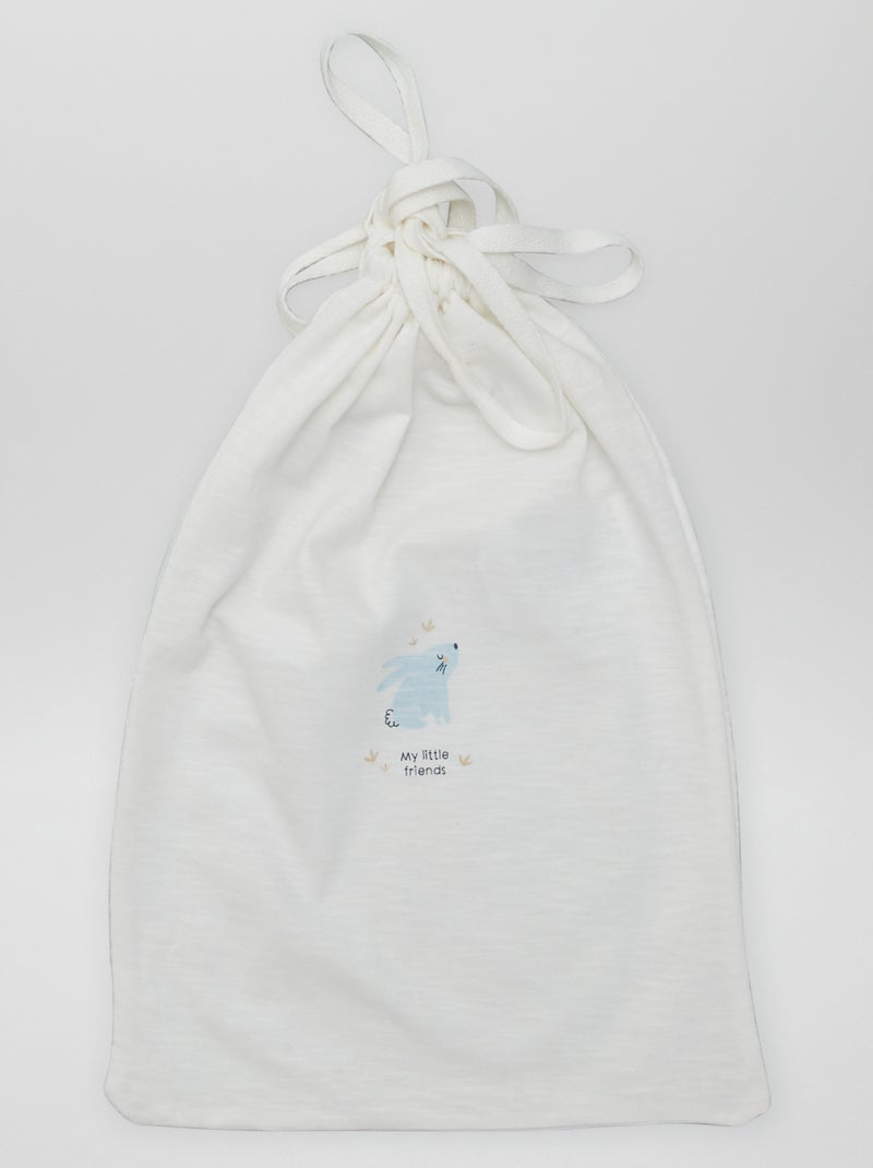 7 bodies cruzados + bolsa de almacenamiento BLANCO - Kiabi