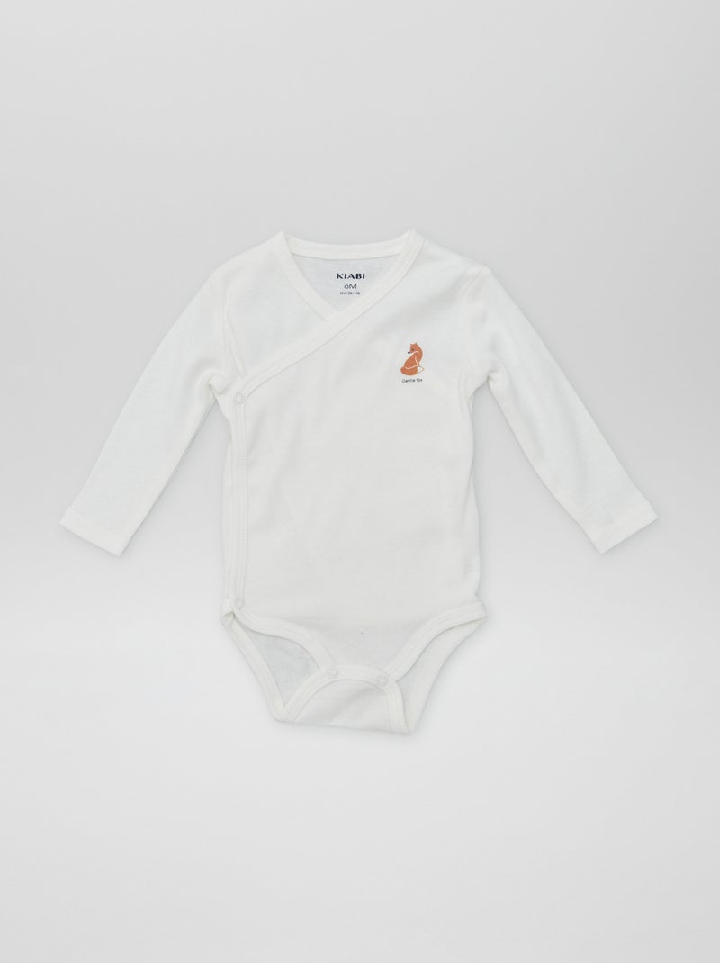 7 bodies cruzados + bolsa de almacenamiento BLANCO - Kiabi