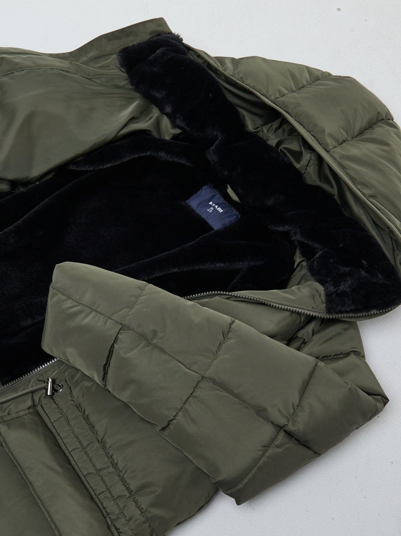 Abrigo acolchado de maternidad con detalle para portear Verde - Kiabi