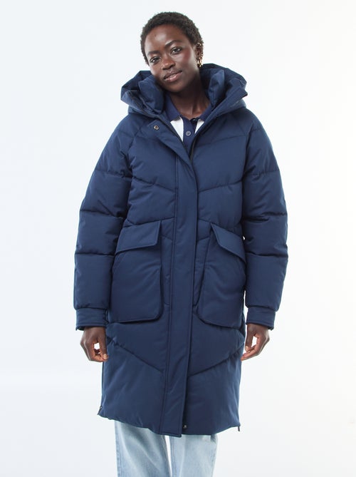 Abrigo Acolchado Largo y Cálido con Capucha - Kiabi