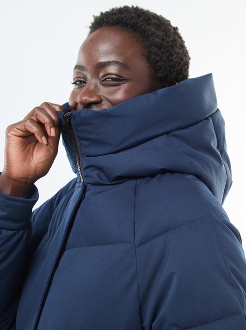 Abrigo Acolchado Largo y Cálido con Capucha - Kiabi