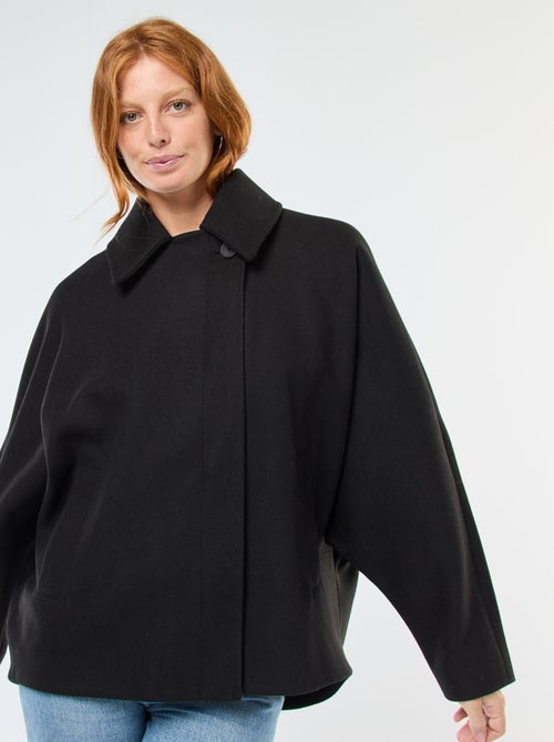 Abrigo capa estilo lanoso - Kiabi