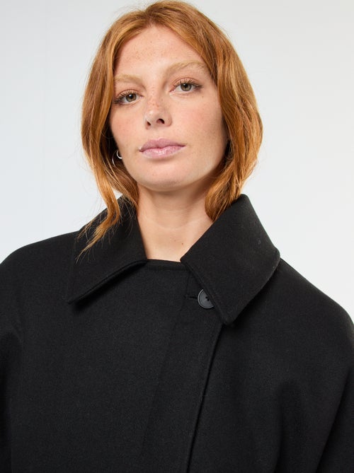 Abrigo capa estilo lanoso - Kiabi