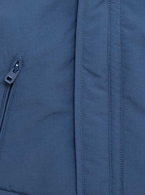 Abrigo con capucha forrado de pelo sintético - Kiabi