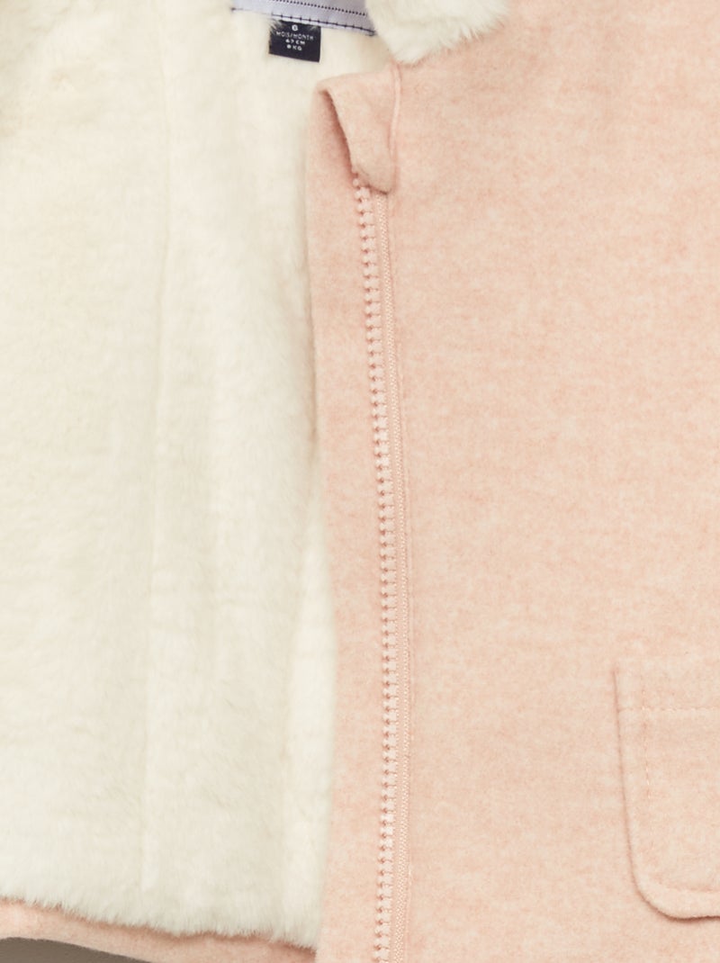 Abrigo con capucha ROSA - Kiabi
