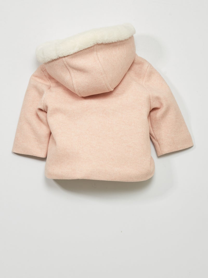 Abrigo con capucha ROSA - Kiabi