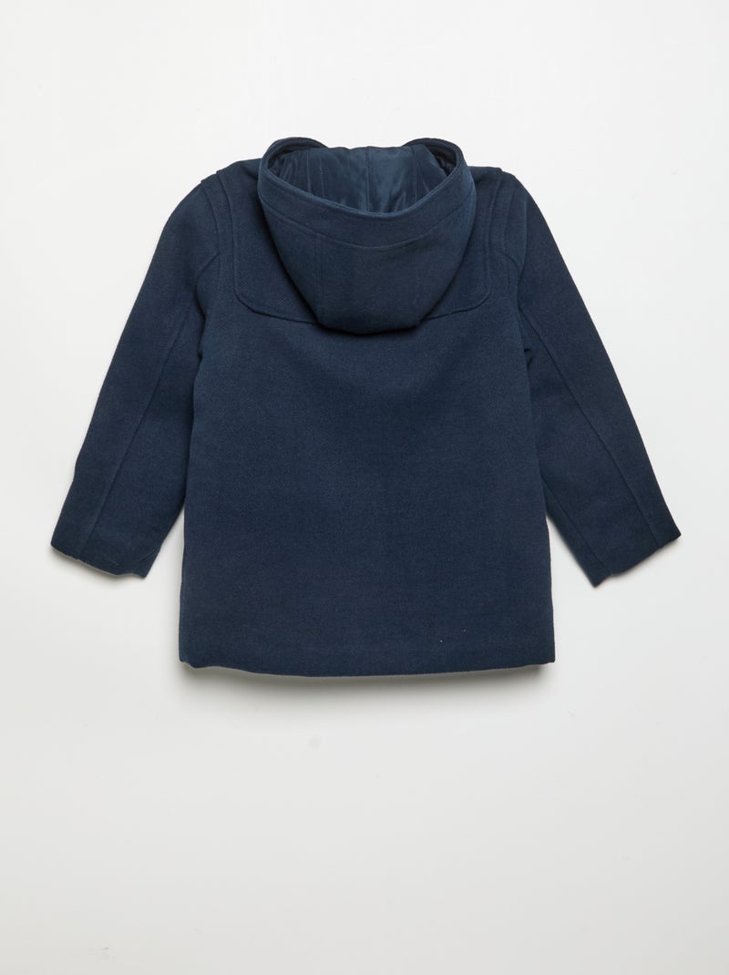 Abrigo con capucha y alamares Azul - Kiabi
