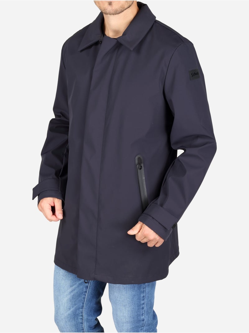 Abrigo con cuello de camisa - schott Azul - Kiabi