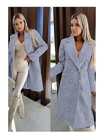 Abrigo con doble botonadura Kebello