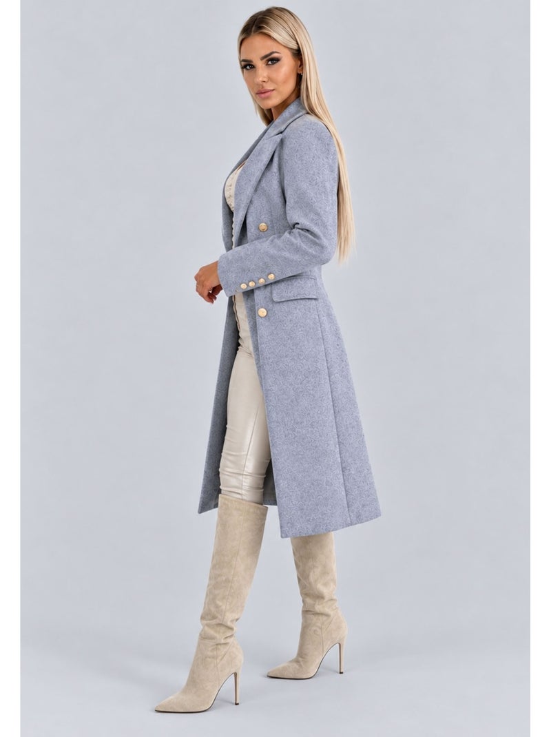 Abrigo con doble botonadura kebello Gris - Kiabi