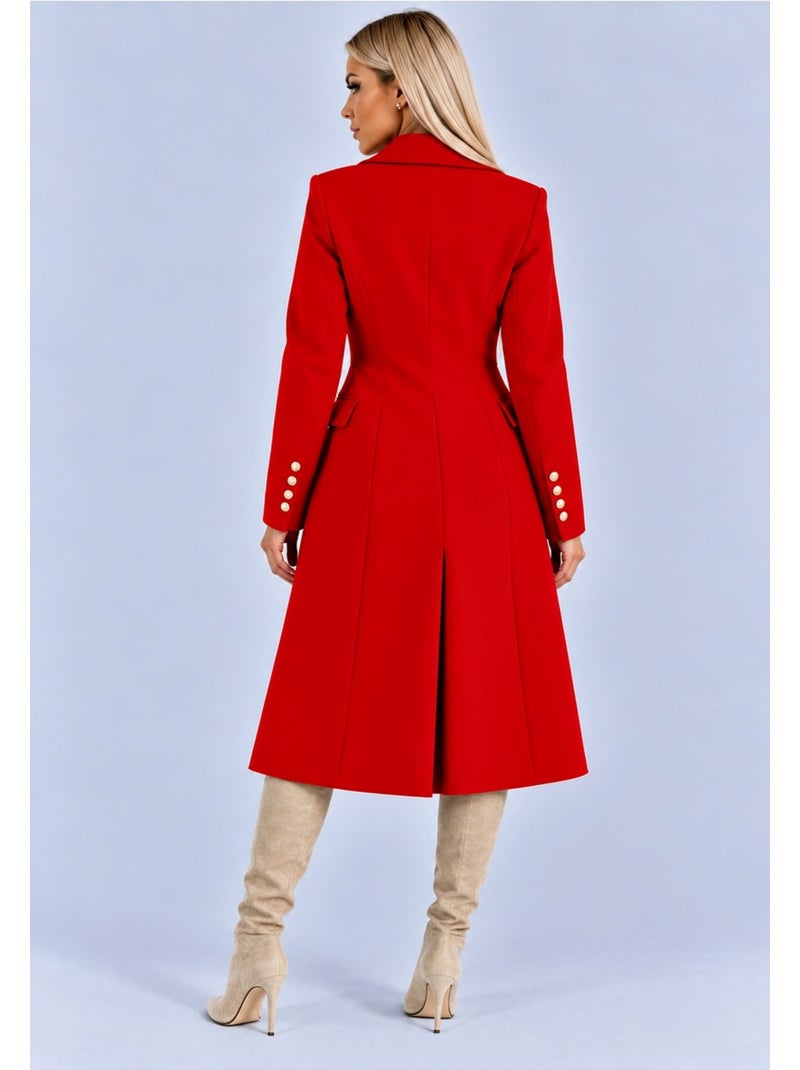 Abrigo con doble botonadura kebello Rojo - Kiabi