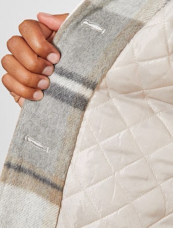 Abrigo corto a cuadros - Kiabi