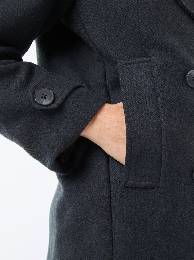 Abrigo corto tipo lanilla Azul - Kiabi