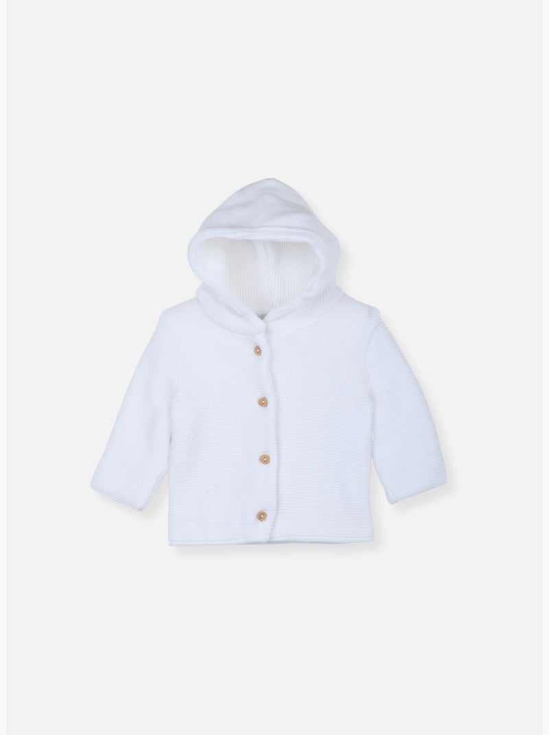 Abrigo de bebé en algodón - colección «petits chats» Blanco - Kiabi