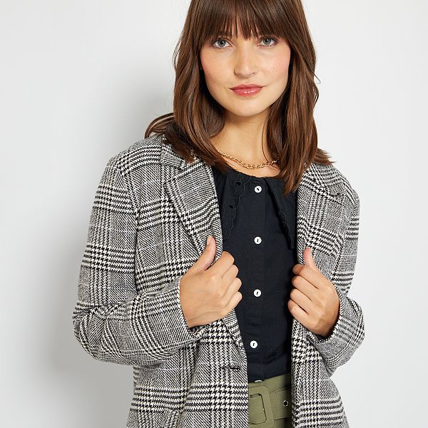 abrigo cuadros kiabi