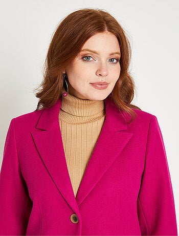 Abrigo efecto lana con cuello sastre - Afibel