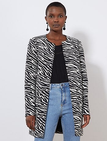 Abrigo de jacquard con motivo de 'cebra' - Kiabi