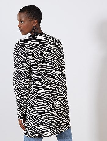 Abrigo de jacquard con motivo de 'cebra' - Kiabi