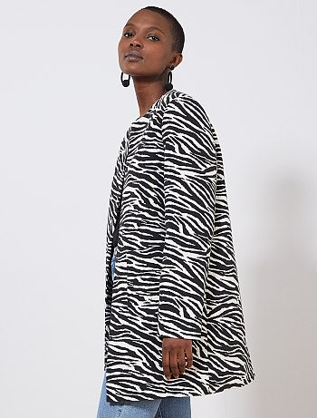 Abrigo de jacquard con motivo de 'cebra' - Kiabi