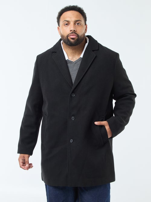 Abrigo de lana con cuello sastre - Kiabi