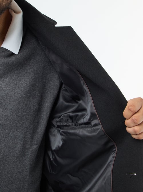 Abrigo de lana con cuello sastre - Kiabi