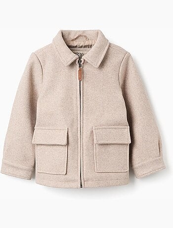 Abrigo de lana, elegante, práctico