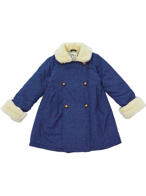 Abrigo de Lana Tweed Azul Marino para Niña | Pelo Sintético | ANOUSHKA - Kiabi
