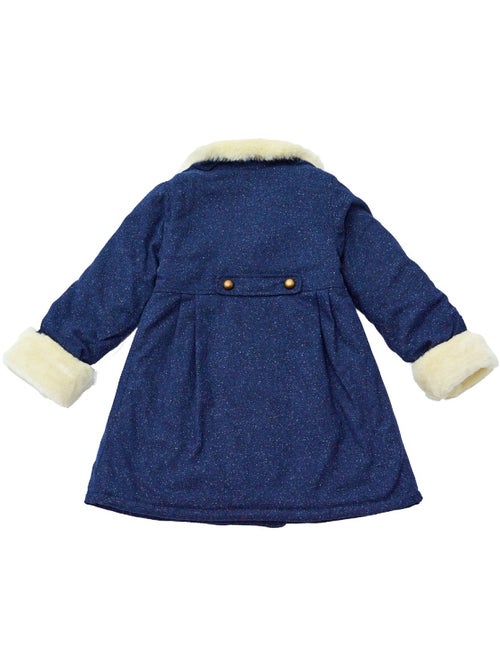 Abrigo de Lana Tweed Azul Marino para Niña | Pelo Sintético | ANOUSHKA - Kiabi