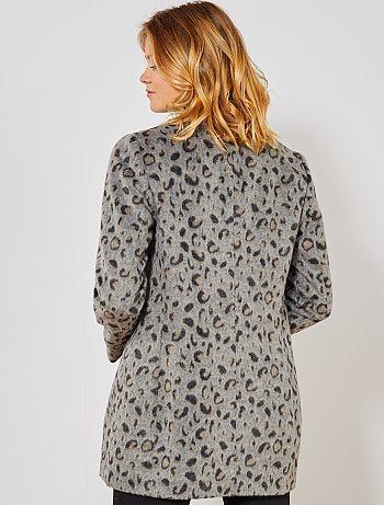 Abrigo de leopardo efecto lana - Kiabi