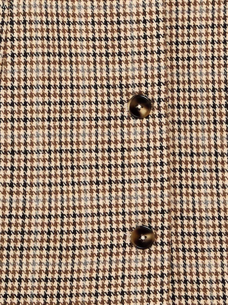 Abrigo de media longitud con cuello de piel desmontable Marron - Kiabi