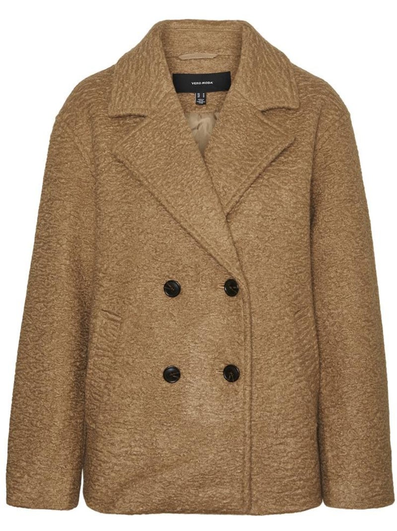 Abrigo de Mujer Vero Moda Marrón capuchino - Kiabi