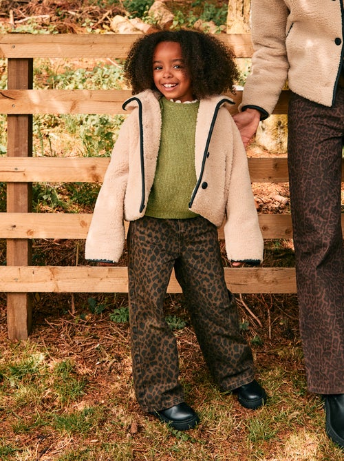 Abrigo de pelo sintético con abertura a presión - Kiabi